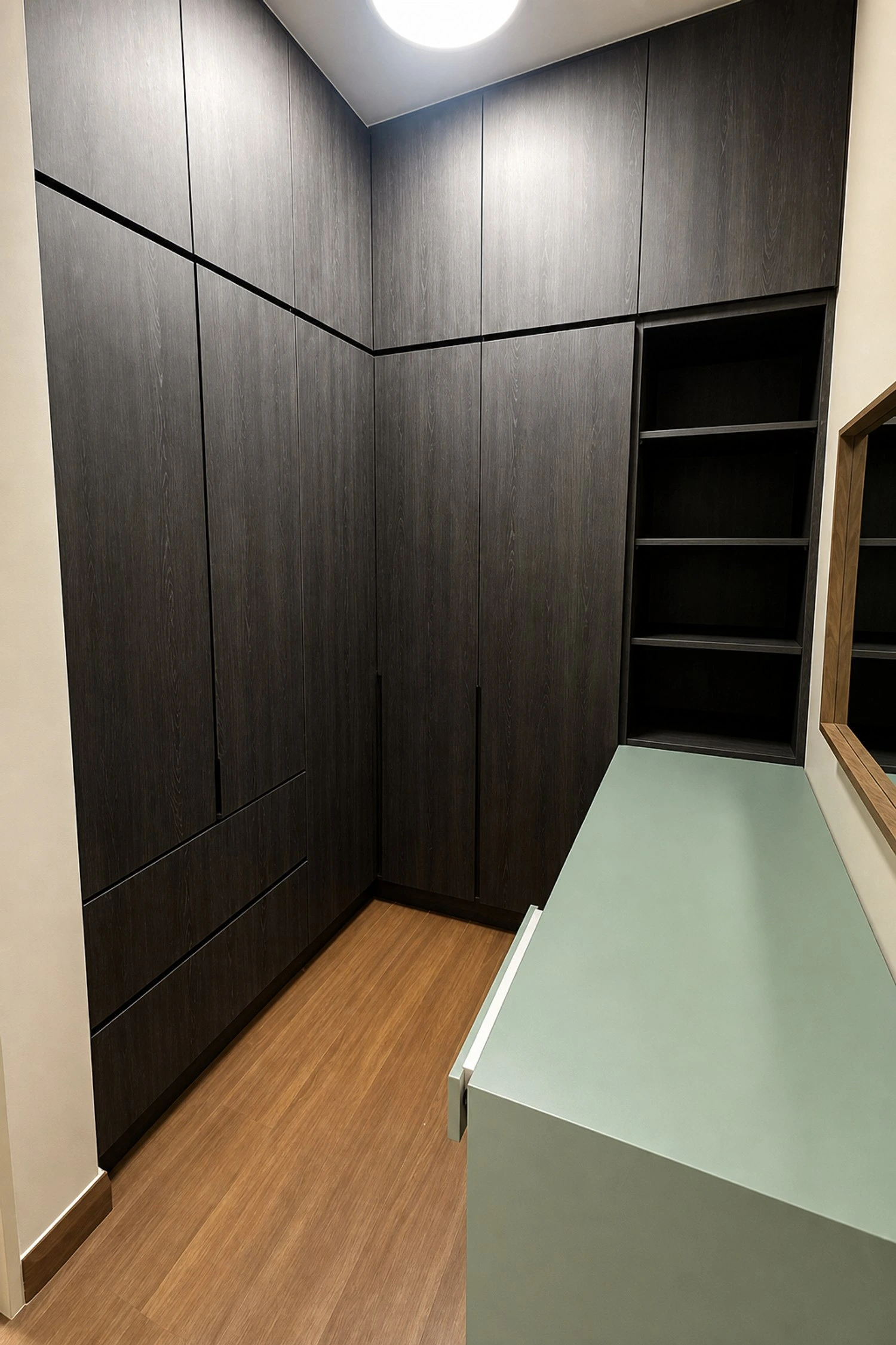 Arunya Residence Type E · 全屋定制 衣帽间 · 深木色衣柜